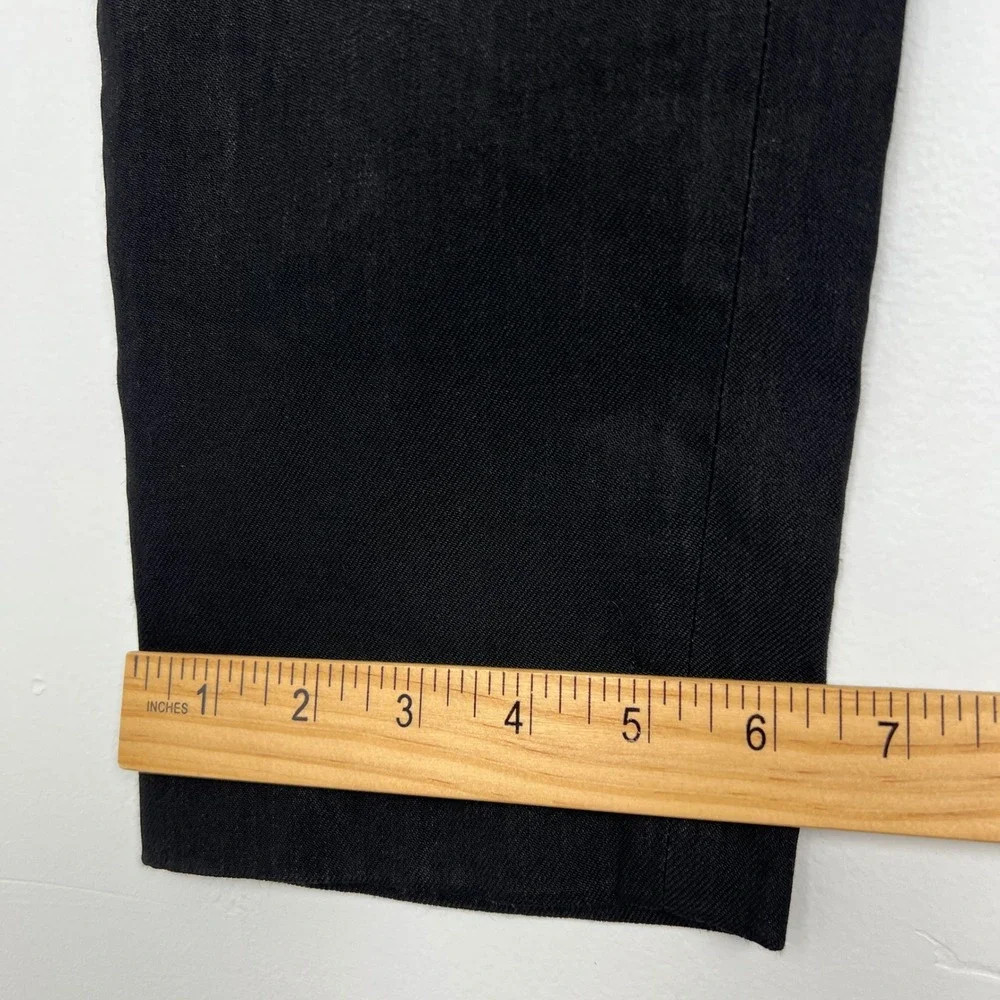 Wilfred Women's 2 Black High Waisted Straight‎ Leg Linen Viscose Work Pants